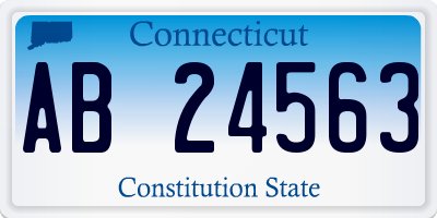 CT license plate AB24563