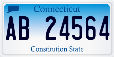 CT license plate AB24564