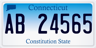 CT license plate AB24565