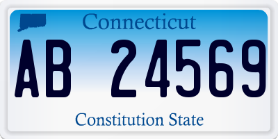 CT license plate AB24569