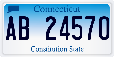 CT license plate AB24570