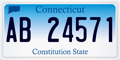 CT license plate AB24571