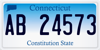 CT license plate AB24573