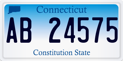 CT license plate AB24575