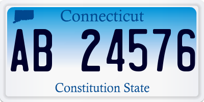 CT license plate AB24576