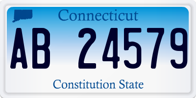 CT license plate AB24579