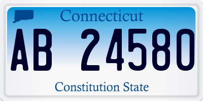 CT license plate AB24580