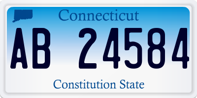 CT license plate AB24584