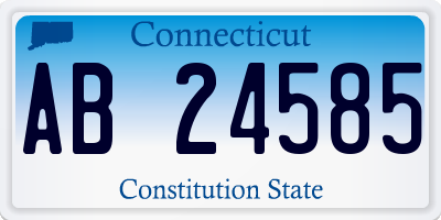 CT license plate AB24585