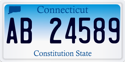 CT license plate AB24589