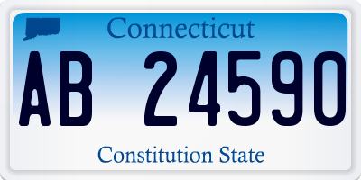 CT license plate AB24590