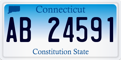 CT license plate AB24591