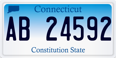 CT license plate AB24592