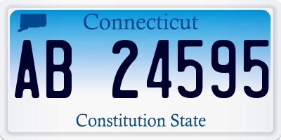 CT license plate AB24595