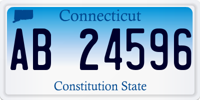 CT license plate AB24596