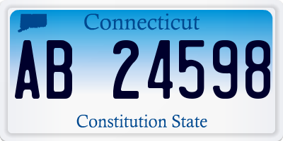 CT license plate AB24598