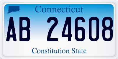 CT license plate AB24608