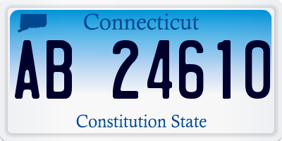 CT license plate AB24610