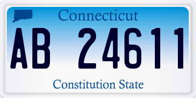 CT license plate AB24611