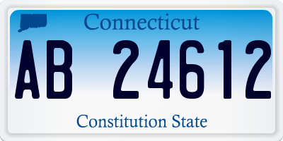 CT license plate AB24612