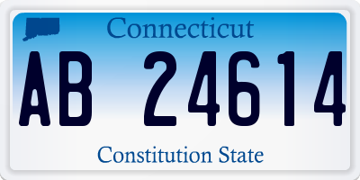 CT license plate AB24614