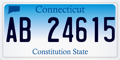 CT license plate AB24615