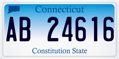 CT license plate AB24616