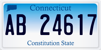 CT license plate AB24617