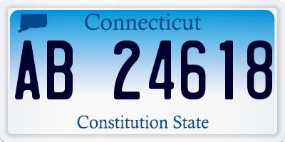 CT license plate AB24618