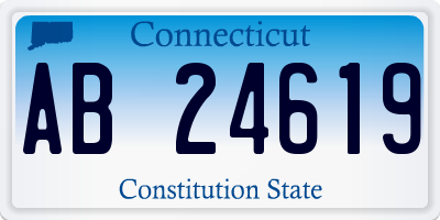 CT license plate AB24619