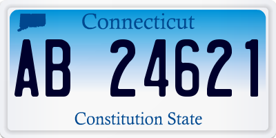 CT license plate AB24621