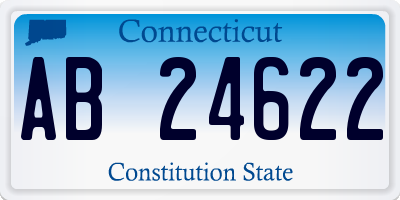 CT license plate AB24622