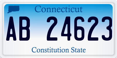 CT license plate AB24623