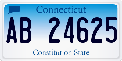 CT license plate AB24625