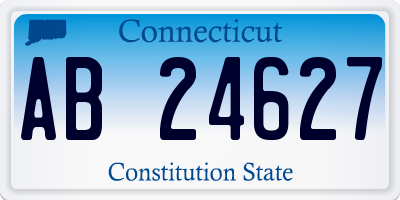 CT license plate AB24627