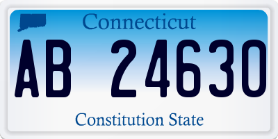 CT license plate AB24630