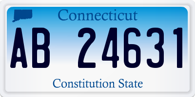 CT license plate AB24631