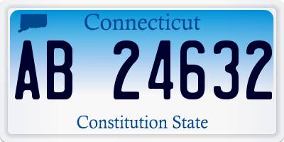 CT license plate AB24632