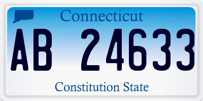 CT license plate AB24633