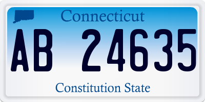 CT license plate AB24635