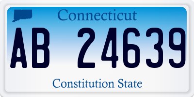 CT license plate AB24639