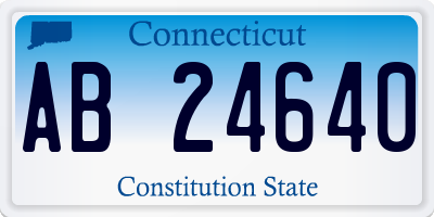 CT license plate AB24640