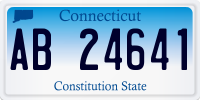 CT license plate AB24641