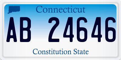 CT license plate AB24646