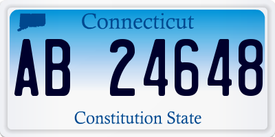 CT license plate AB24648