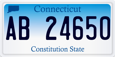 CT license plate AB24650