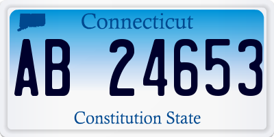 CT license plate AB24653