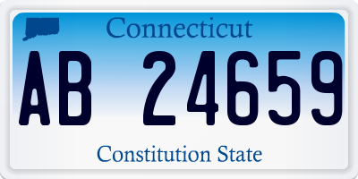 CT license plate AB24659