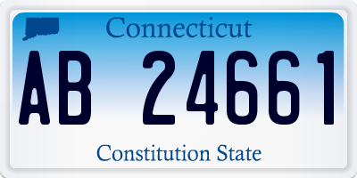 CT license plate AB24661