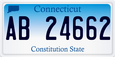 CT license plate AB24662